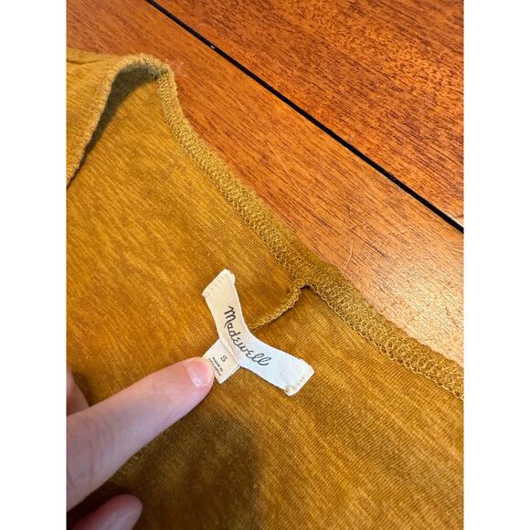 Madewell Small S Mustard Yellow Top - Picture 3 of 3